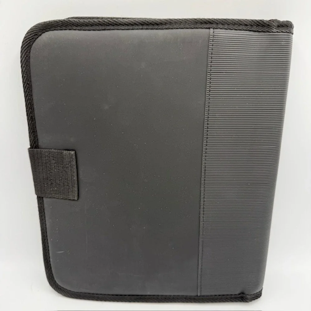 Vintage‎ Coca-Cola Notebook Folio Stuart Hall Black Red Zippered Organizer